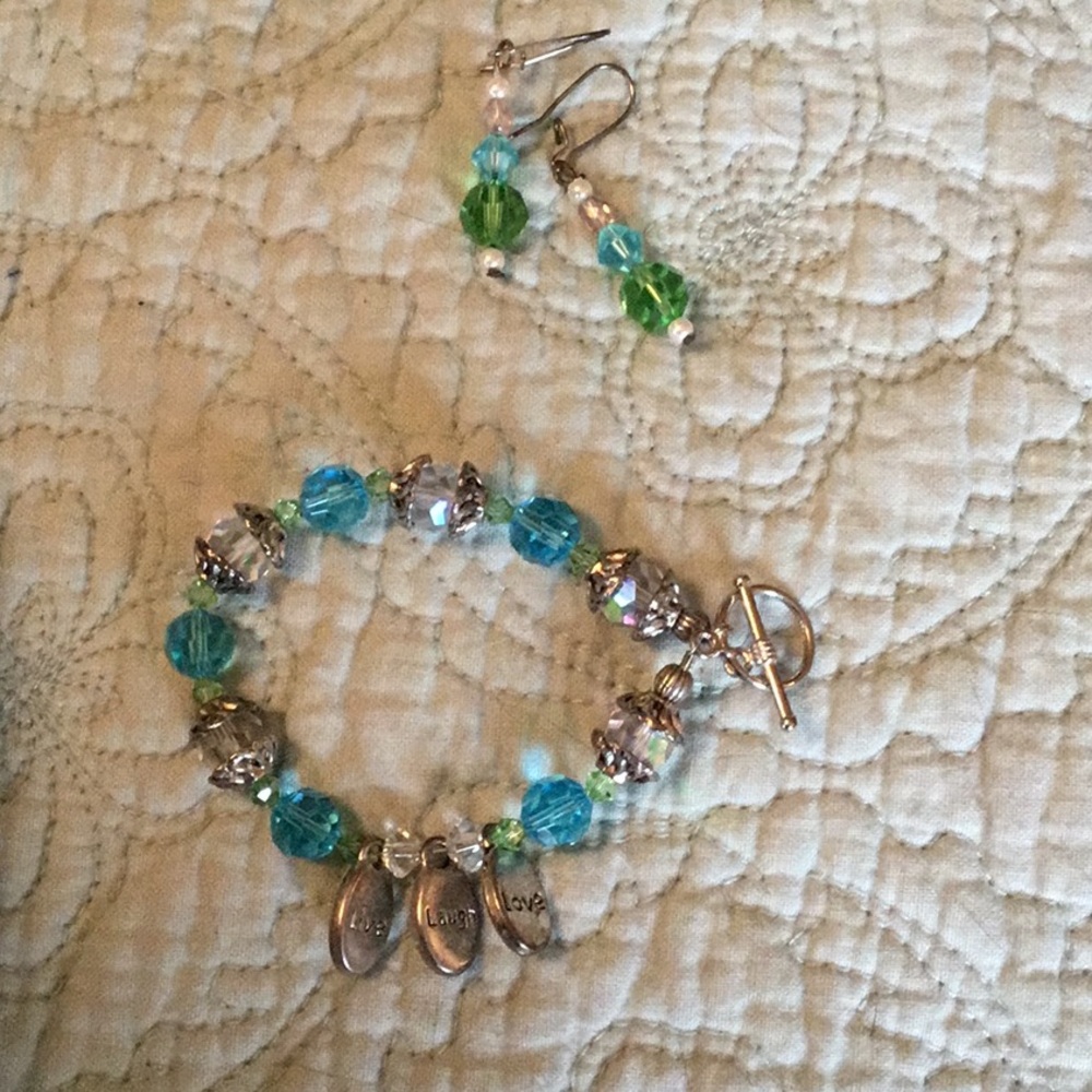 Marching bracelet and earrings